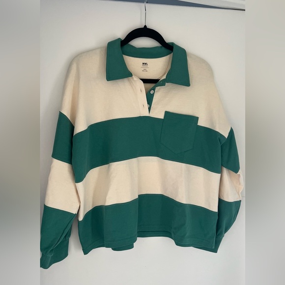 Madewell Tops - Madewell, Striped Rugby Polo Shirt